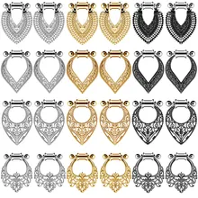 1 пара 4-30 мм винтажные Бохо ушные манометры висячие серьги из нержавеющей стали с цветком для ушей серьга-тоннель Strecher piring Oreja Dilataciones