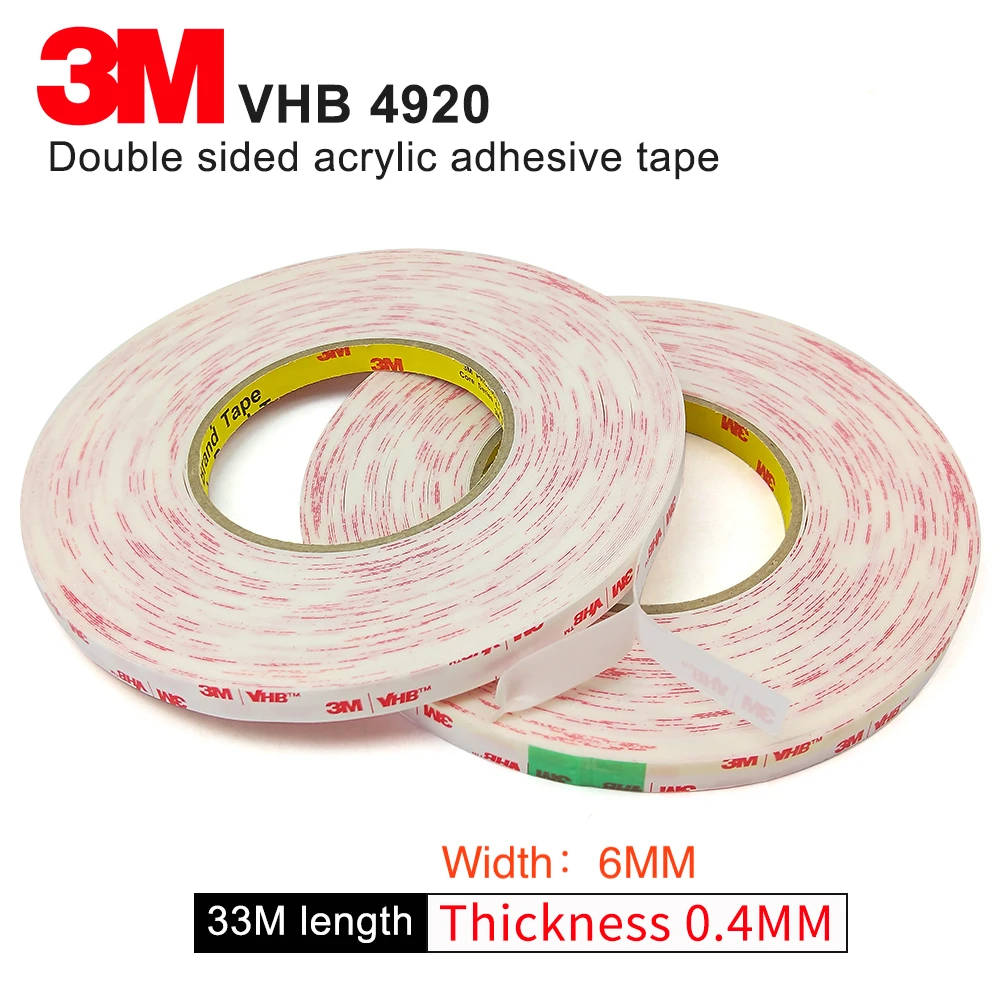 

100% Original 3M VHB 4920 two face acrylic adhesive tape/high sticky tape 6mm*33m