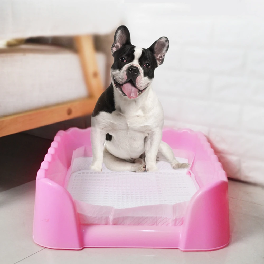 

Portable Pet Training Toilet Dog Cat Potty Tray Pet Training Litter Box With Fence Indoor Outdoor Use Pet Supplies