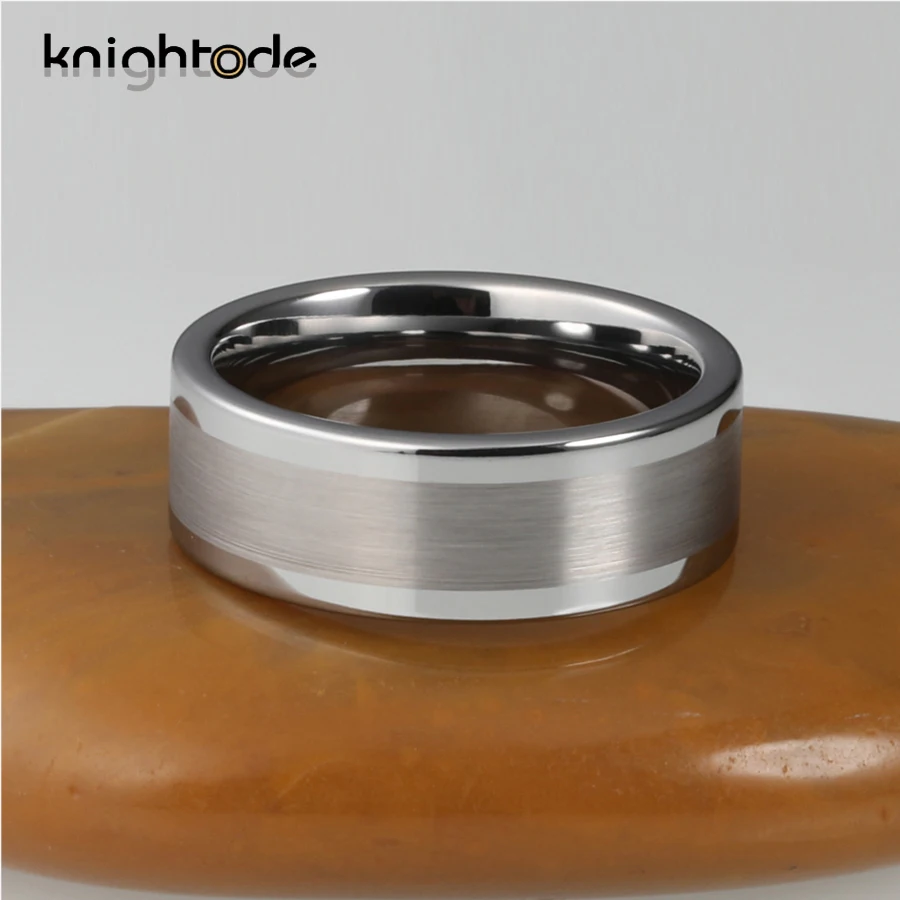 Обручальное кольцо из карбида вольфрама 8 мм для мужчин и женщин мужские