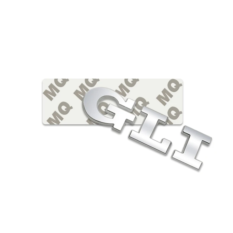 GLI 3D Metall Emblem Für VW MK4-MK7 - Selbstklebend In Schwarz-Silber 91x26mm