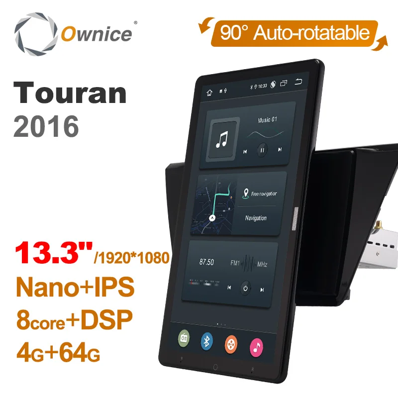 Автомагнитола Ownice автомобильная аудиосистема с GPS 13 3 дюймов 1920*1080 1 Din Android 10 0 для VW