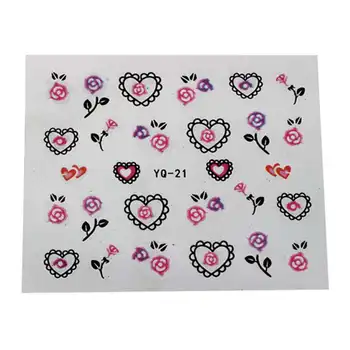 

50 Sheets Mix Color Flower 3D Nail Art Sticker