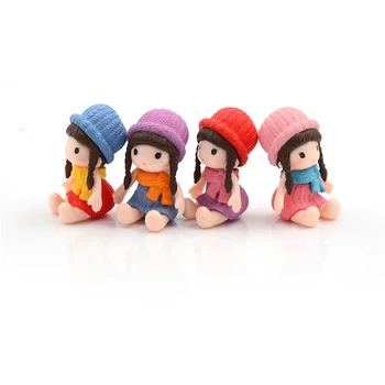 1Pc Mini Girl Doll DIY Micro Landscape Dolls Fairy Garden Miniatures Decor Dollhouse Figures 1