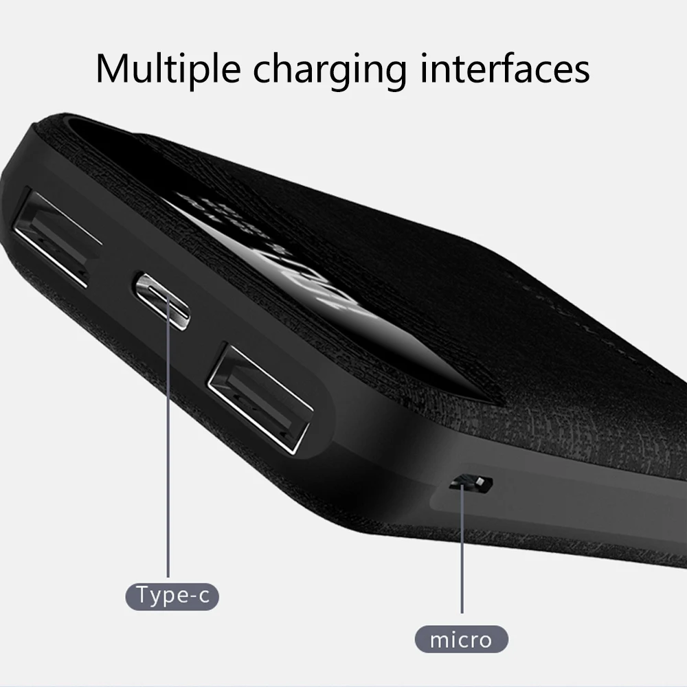 Универсальное зарядное устройство с двумя портами Usb для iPhone XS MAX XR X Внешний аккумулятор для Xiaomi Mi 9 8 SE redmi note 7