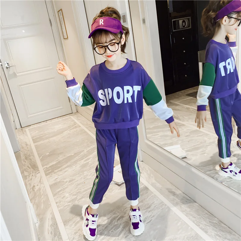

Chao yang Gas GIRL'S Suit Spring And Autumn 2020 New Style Western Style Network hong er Childrenswear Big Boy Spring Clothing S