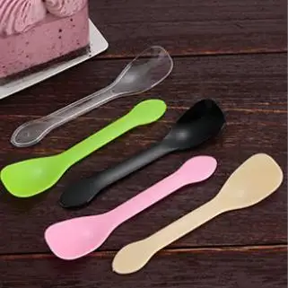 

Disposable Small Spoon Ice Cream Dessert Ice Cream Spoon Jelly Pudding Shaved Ice Small Spoon Plastic Independent Packaging