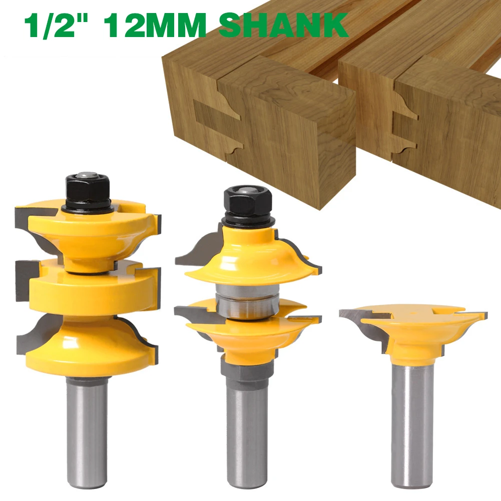 WHF-WUJIN Size : 2pcs 2pcs//Set 12mm Shank Entry /& Interior Door Ogee Matched Wood Router Bit Sets Tungsten Carbide Milling Cutters for Wood