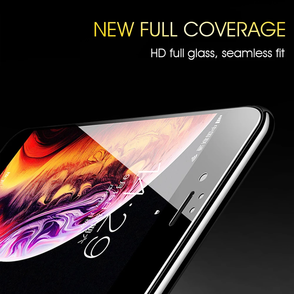 AiSMei 10D полное покрытие защитное стекло на iPhone 7 8 6s 6 Plus защитная пленка экран для X XR