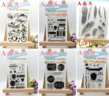 

Feather Gift Transparent Clear Stamp DIY Silicone Seals Scrapbooking/Card Making/Photo Album Decoration Crafts