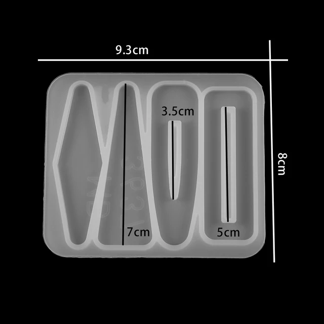 Barrettes Silicone Molds Metal Geometric Hair Clips Epoxy Resin Mold For DIY Resin Hairpin Crafts Jewelry Making Accessorires 4