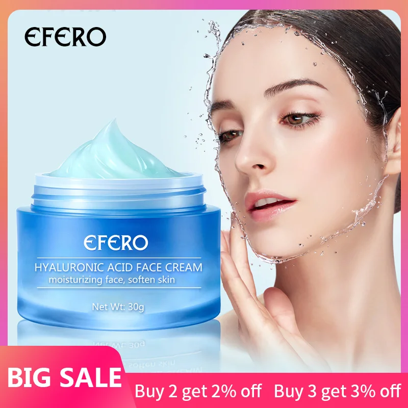 

EFERO Face Whitening Cream Hyaluronic Acid for Face Cream Serum Anti-Aging Winkles Cream Moisturizer Acido Hialuronico Skin Care