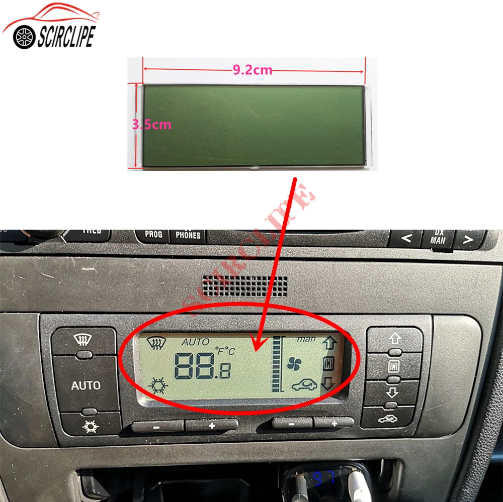 Car ACC Unit LCD Display Climate Control Monitor Pixel Repair Air Conditioning Information Screen For Seat Leon/Toledo/Cordoba