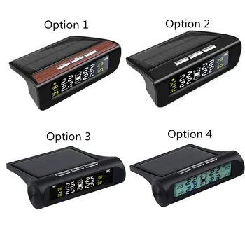 

Universal 4 tyres car tire pressure monitoring systems external sensors auto wheel pressure gauge tester security alarm bar psi