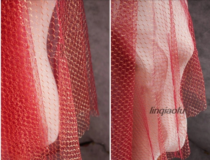 Зашифрованная Сетка Пряжа блестящая сферическая текстура ткань свадебная мода фоновая ткань