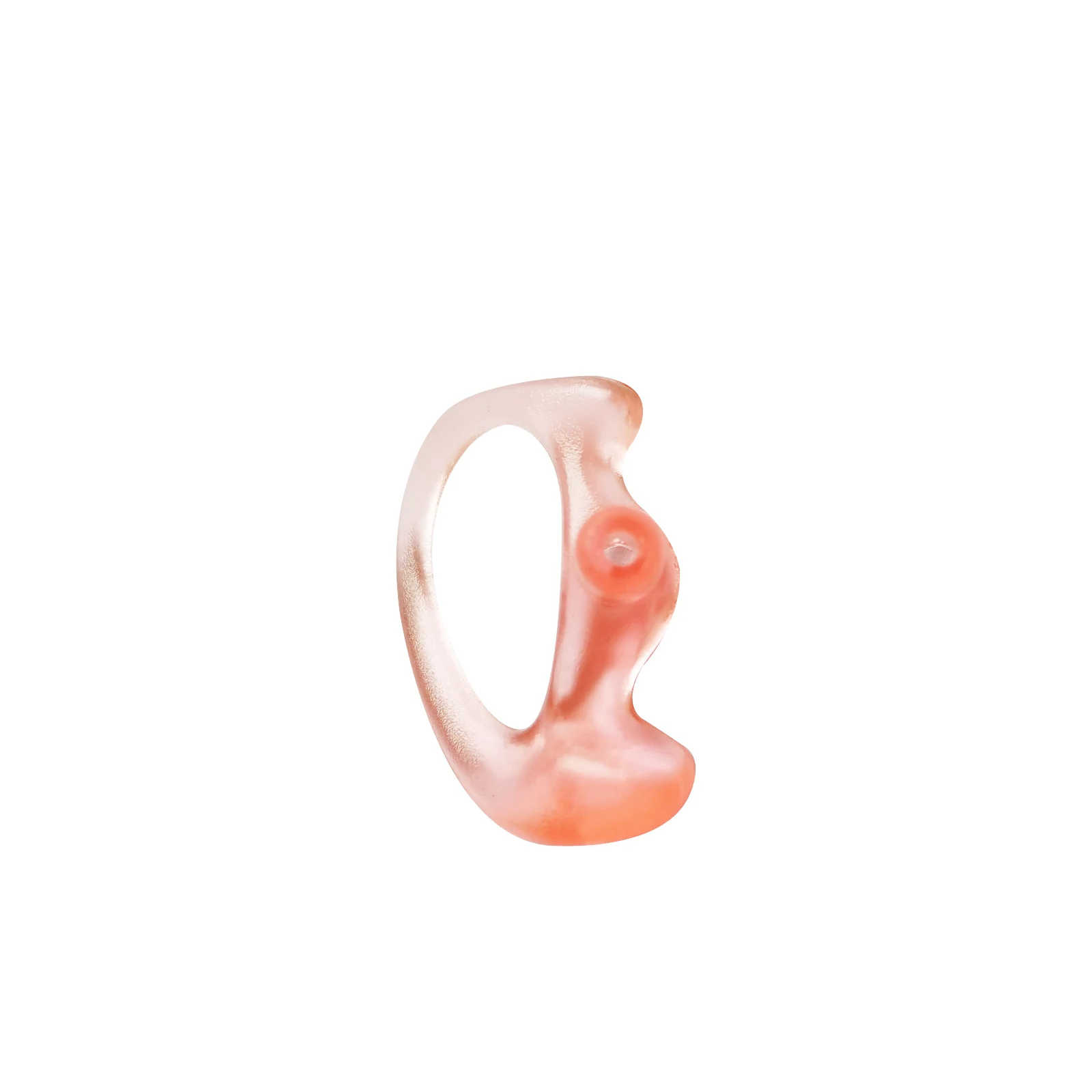 Air Acoustic Coil Tube Audio Insert Kit, Clear Red Ear Mold, Earmold Earbud, Small, Medium, Large, Left Right, 10Pair