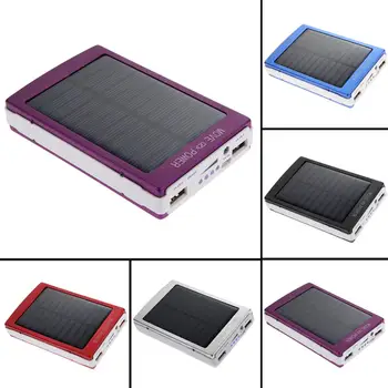 

12000mah Power Bank Solar Charger Dual USB Solar Power Charger External Battery Charger Adapter Protable Outdoor