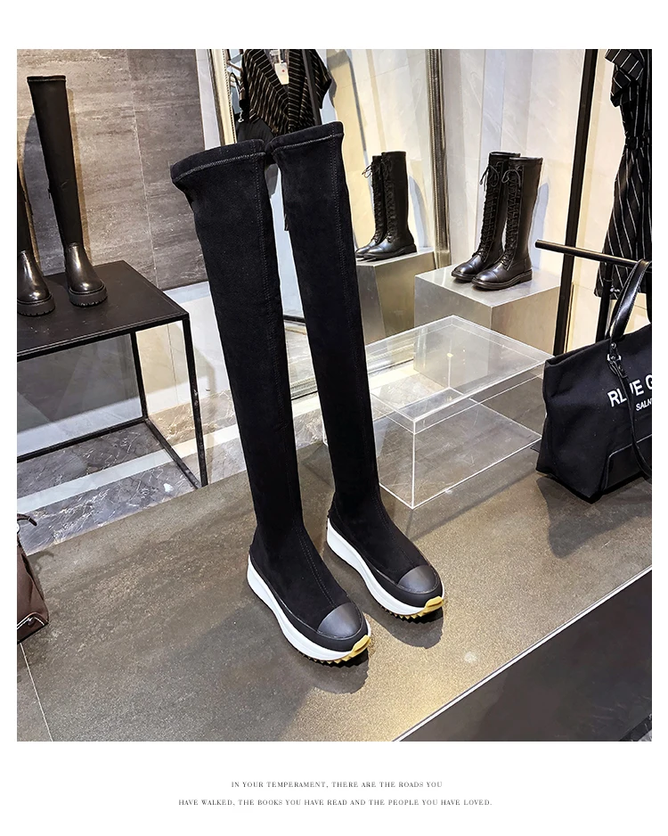 RY-RELAA; зимние женские сапоги; коллекция года; модная роскошная дизайнерская обувь для женщин; стильные женские сапоги; сапоги на платформе; сапоги до колена