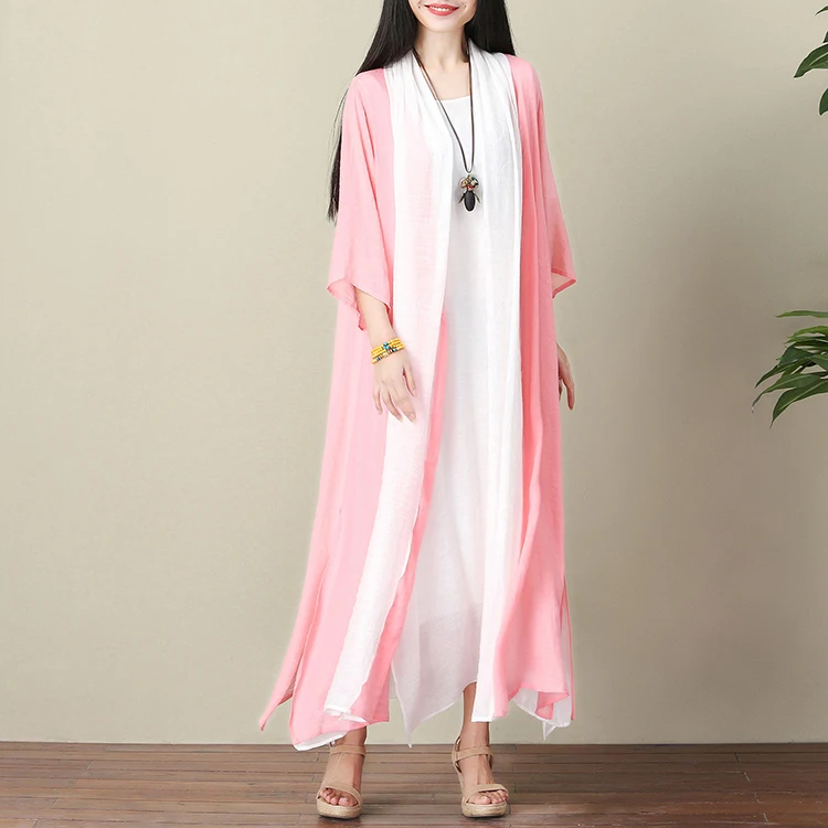 Photo Shoot Summer New Style Literature And Art Mantle Versatile Long Coat Loose-Fit Cardigan Airable Shirt