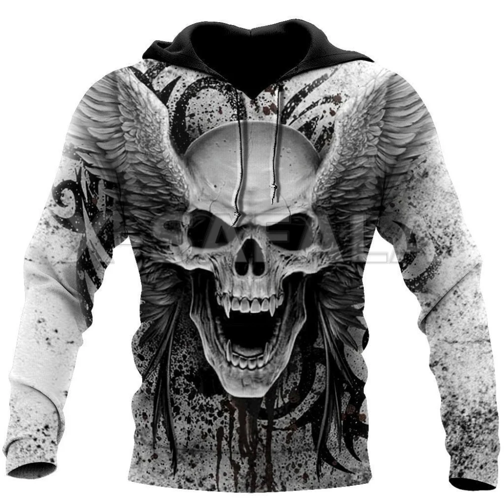 

Crazy Skull With Angel Wings 3D All Print Hoodie Man Women Harajuku Outwear Zipper Up Pullover Sweatshirt Casual Unisex Jacket-3