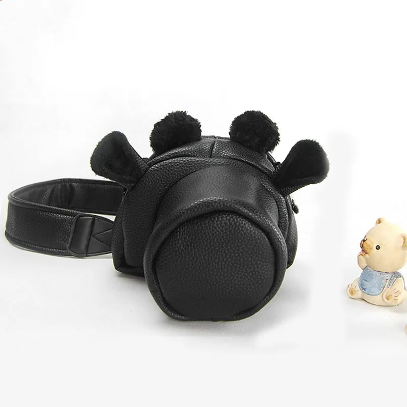 

CamDress solid black leather Senior handmade Customized photography bag for Sony Nikon Pentax canon zipper Camera shoulder
