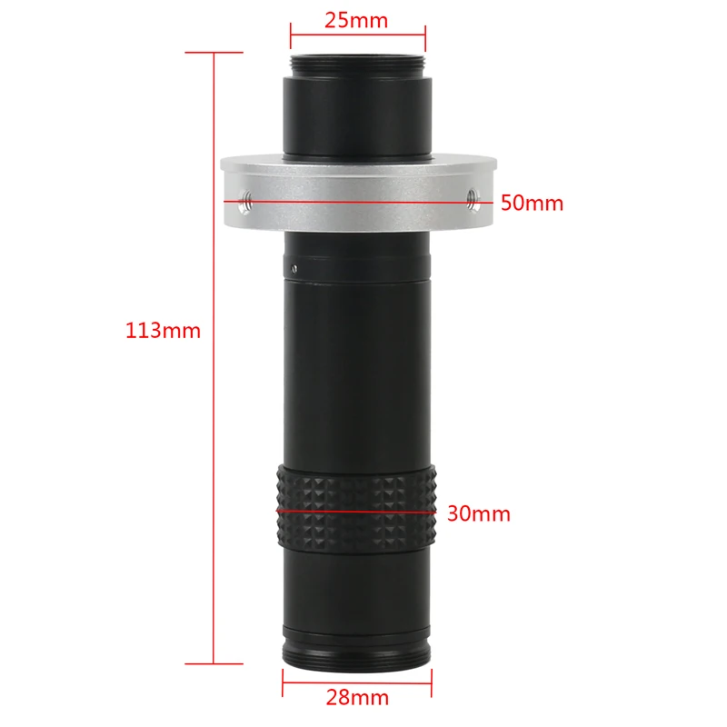 

1X - 200X C mount Lens Interface Continuous Zoom C / CS interface High Coverage For CCD CMOS Industry Video Microscope Camera