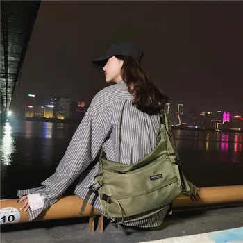 

Messenger bag male dead fly messenger bag waterproof nylon large capacity casual student tooling school bag shoulder bag female