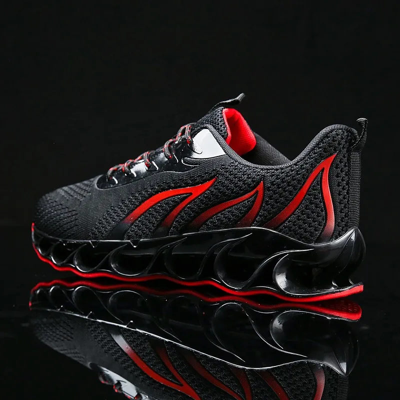 Best OdoRola Large Size Men Fashion Sneakers Casual Sports Running Shoes Lightweight Street Walking Shoes Mesh Sneakers Leisure Shoes