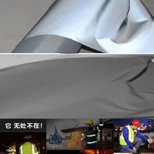 138 см* 10 м аксессуары для одежды утолщенная более яркая Светоотражающая эластичная ткань односторонняя Светоотражающая одежда