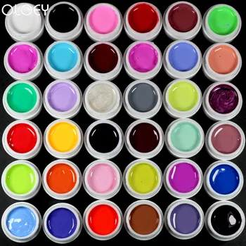 

nail art 36 pure color uv gel kit, uv color paint gel kit,uv color gel kit nail learner diy uv nail gel polish kit