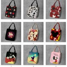 Серия Mickey, модная, аниме, складная, Холщовая Сумка для покупок, повседневные сумки на плечо, индивидуальная, сумка-тоут, унисекс, Новинка