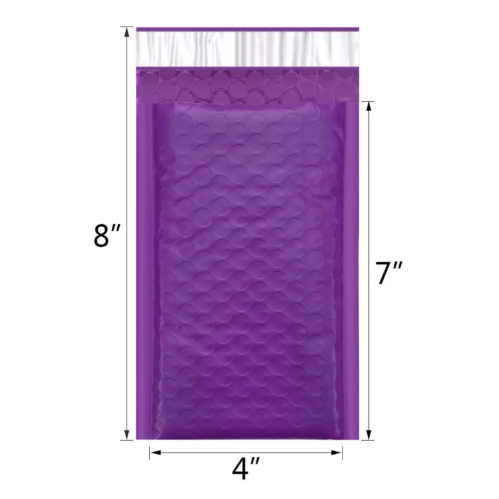 Purple4x8-10pcs 10 шт. Цветной поли конверты пузыря воздушно-пузырчатой упаковочной пленкой пузыря поли почтовая сумка - Цвет: Purple4x8-10pcs