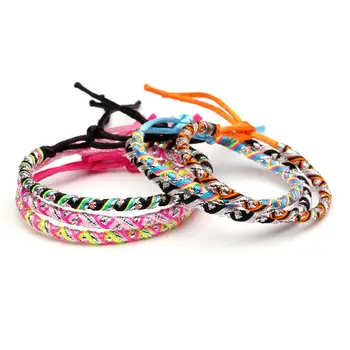 

Boho Multicolor Twist Spiral Knot Handmade Friendship Bracelet New Fashion Bohemian String Braided Summer Surf Jewelry Present