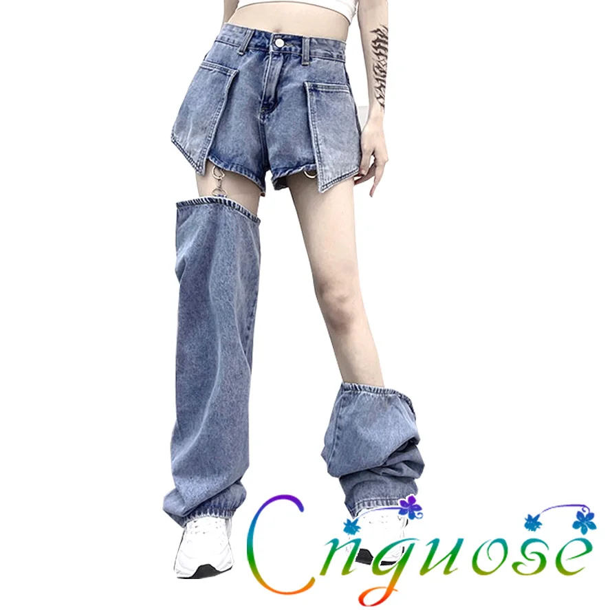 2021 Female Retro Kill Matt Lolita Punk Gothic Style Straight Jeans  Stitching Denim Modis Streetwe Pants Trousers for Womens|Jeans| - AliExpress