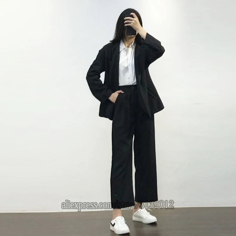Женские костюмы, комплект с блейзером для офиса, Garnitur Damski Traje Mujer, костюм, Tailleur Femme Pantalon Et Veste, элегантные Брючные костюмы для женщин