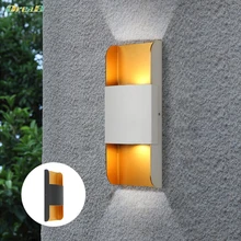10W Waterproof Patio Boundary Wall Light Double Side Lighting Cob Exterior Ip65 Led Indoor Outdoor Wall Sconce Lamp European