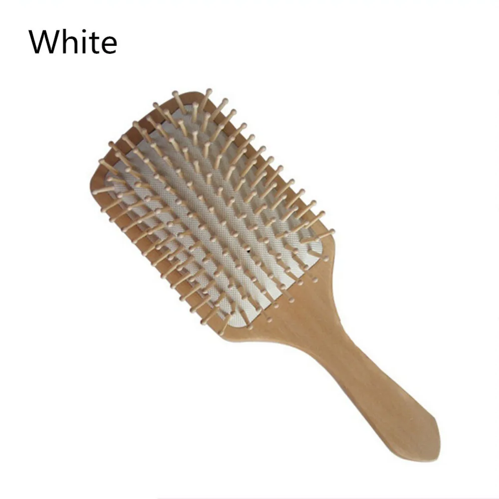 1pc wooden paddle brush wooden hair care spa massage comb