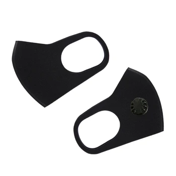 

PM2.5 Balck Mouth Mask Washable Breathable Anti-dust Haze Face Mouth Mask With Filter Carbon Dust-proof Anti-fog Respirator An