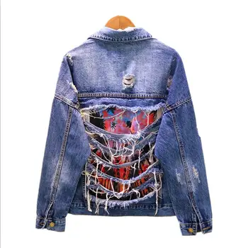 

Denim Coat Women Outerwear New 2020 Brushed Hole Loose Denim Jacket Women Clothing Short Slim Cowboy Coats Female Jackets