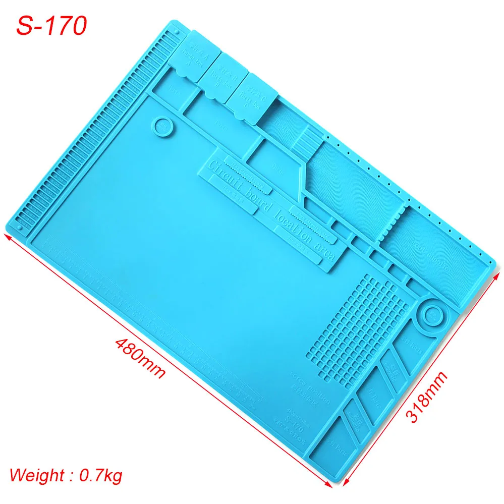 S170 S160 S150 ESD Heat Insulation Working Mat Heat-resistant Soldering Hand Repair Tools Insulator Pad Maintenance Platform hot stapler plastic Welding Equipment