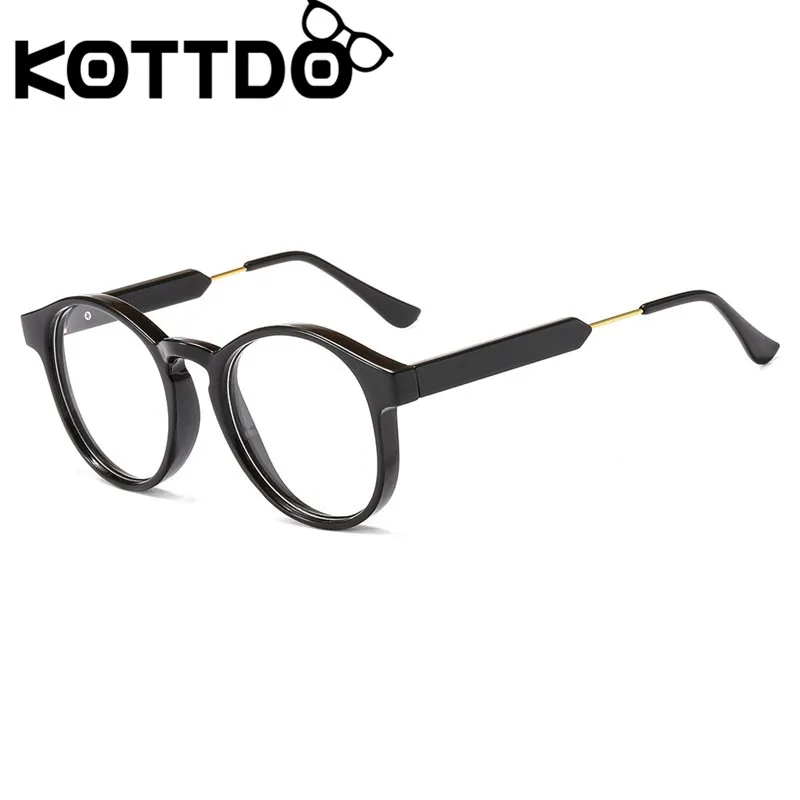 

KOTTDO Classic Round EyeGlasses Men Vintage Transparent Eye Glasses Frames for Women Myopia Frame