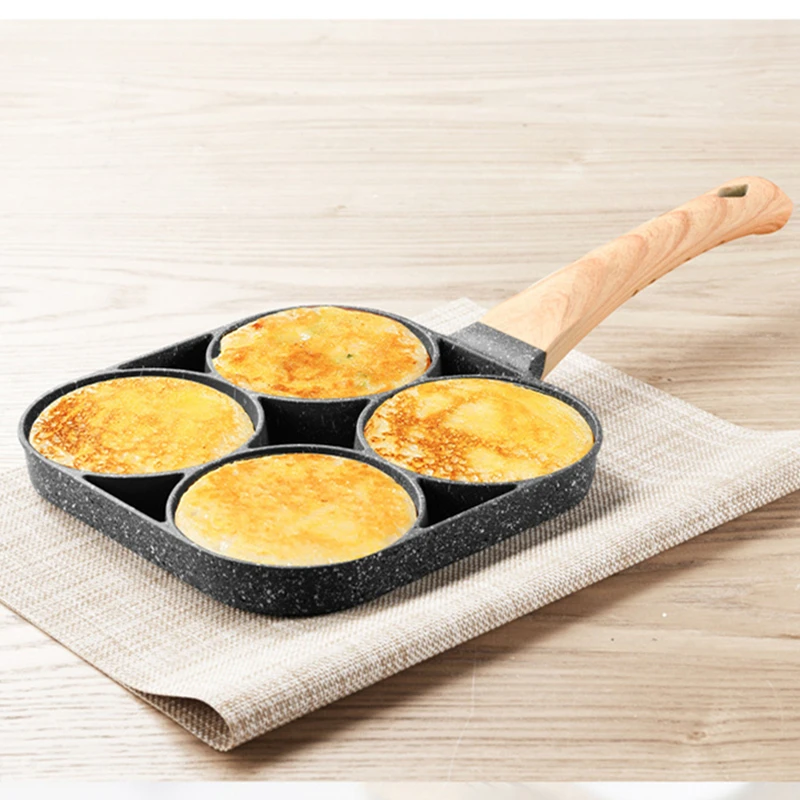 Fourhole Omelette Pan Maifan Stone Nonstick Pan Flatbottomed Small