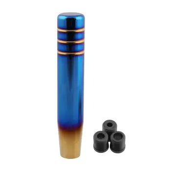 

13/18Cm Golden Bottom Grilled Blue Gear Aluminum Alloy Universal Gear Shift Knob Shifter Lever Head Accessories 1 Set