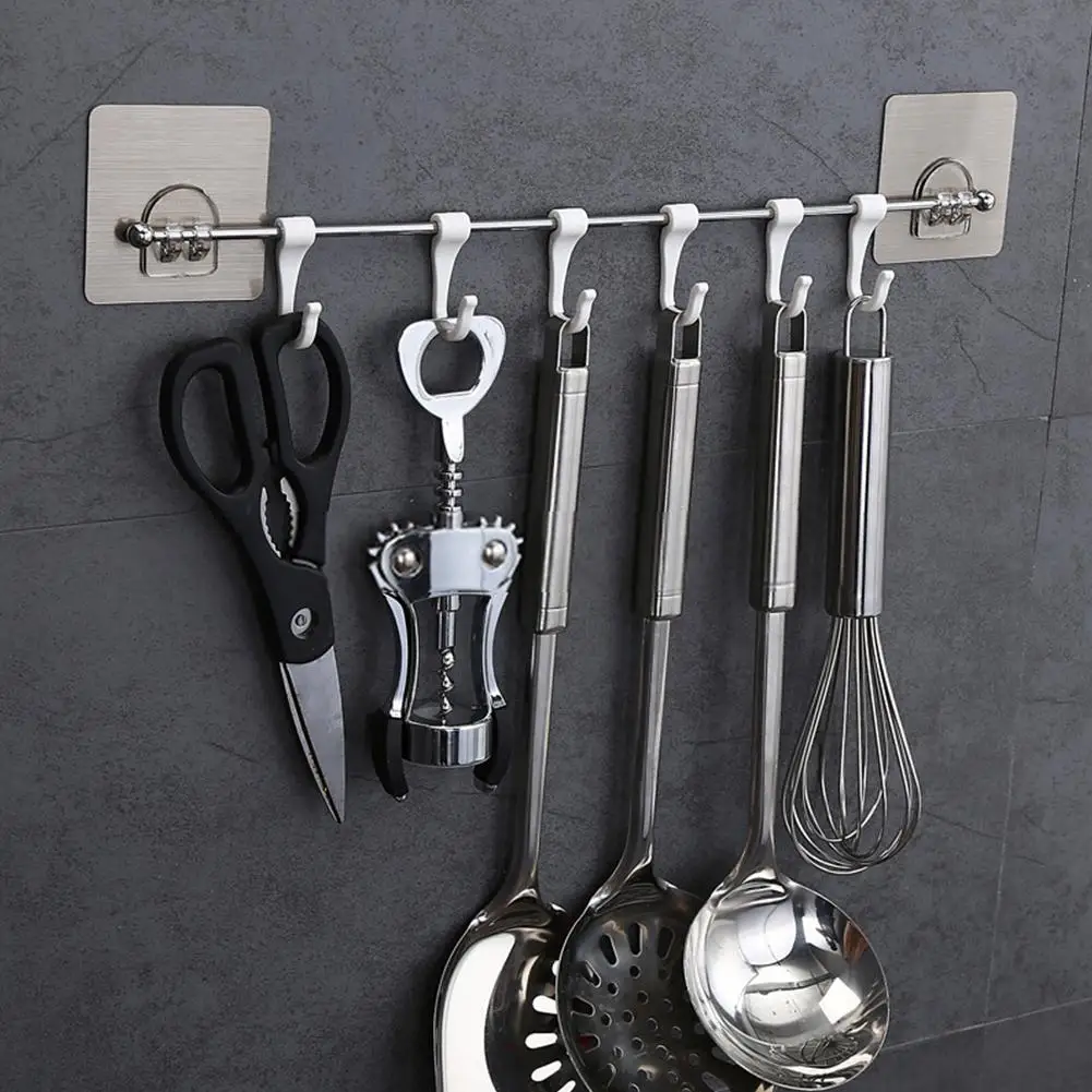 

TPFOCUS Kitchen Hanging Hanger Storage Holders Punching Stainless Steel Storage Rack for Kitchen Bathroom Supplies Household