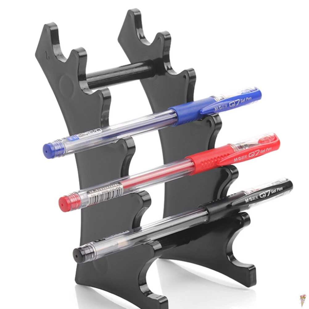 Pen Holder Plastic Transparent 6 Slot Pencil Pen Spoon Jewelry Display Holder Stand Rack Organizer