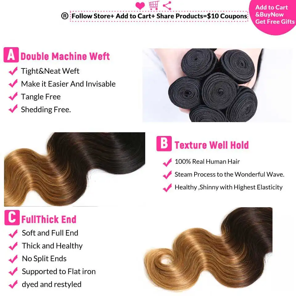 Ombre Body Wave Bundles Brazilian Hair Weave Bundles Honey Blonde Human Hair 3/4 Bundles Remy Ombre Human Hair Extensions Ombre Body Wave Bundles Brazilian Hair Weave Bundles Honey Blonde Human Hair 3/4 Bundles Remy Ombre Human Hair Extensions