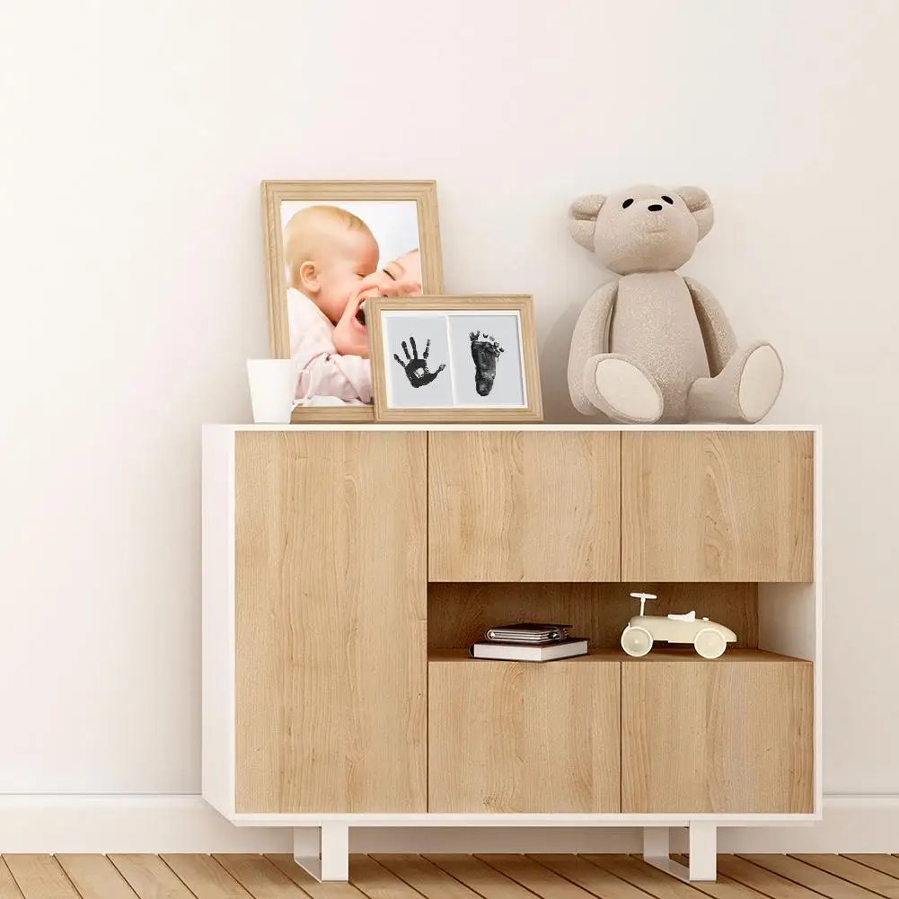 Kit de impresión a mano no tóxica para el cuidado del bebé, Kit de impresión de huella, fundición de arcilla infantil, juguete de recuerdos para bebés, huella de huella impresa a mano no tóxica
