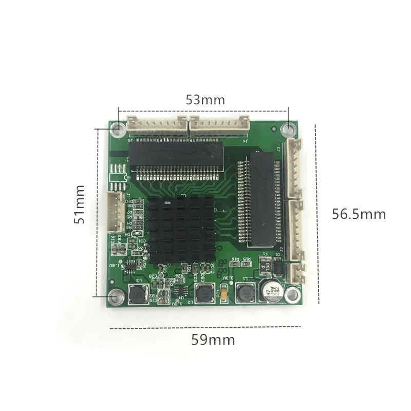 Промышленный Ethernet-коммутатор модуль 5 Порты Unmanaged10/100/1000 Мбит/с PCBA плата OEM автоматическ-зондирования Порты PCBA плата OEM материнская плата - Цвет: 4 port 2