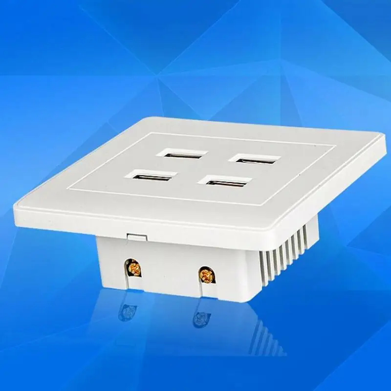 1 шт., четыре гнезда Usb, панель s, низкое напряжение, 36 В, источник питания, зарядное устройство, Usb розетка, панель, олово-Фосфорная бронза, товары для дома