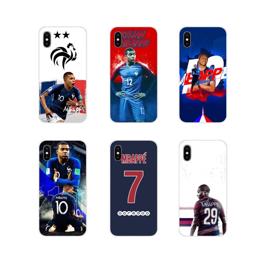 

For Apple iPhone X XR XS MAX 4 4S 5 5S 5C SE 6 6S 7 8 Plus ipod touch 5 6 Kylian Mbappe footballer Accessories Phone Case Covers